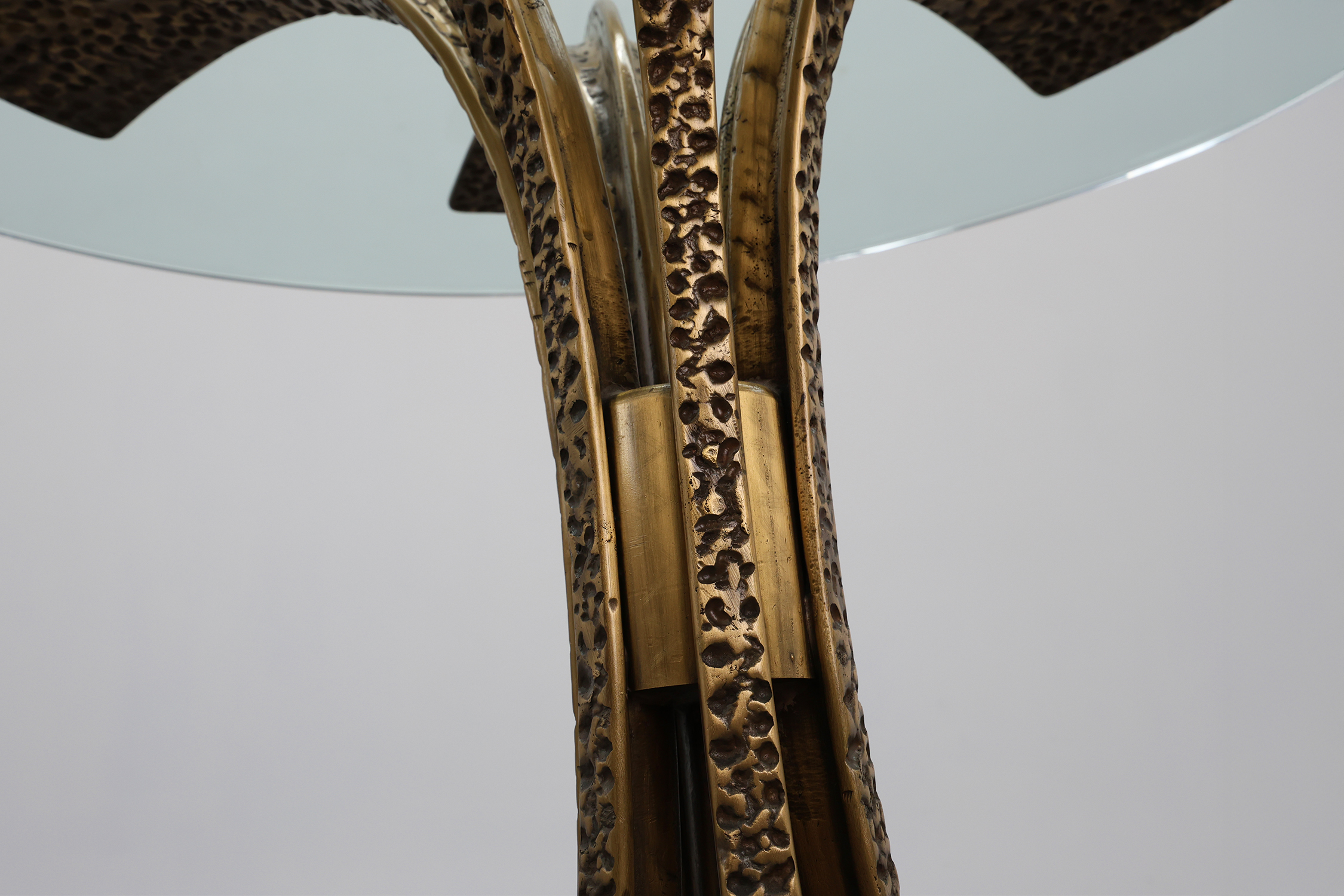 Hammered Bronze Table by Luciano Frigerio for Frigerio di Desio, Italy ca. 1970thumbnail